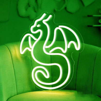 White Dragon Led Neon Sign For Kids Room Nursery Wall Decor | Shineneon