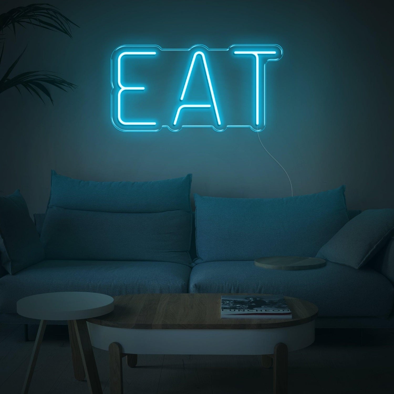 White Eat Led Neon Sign For Modern Kitchen Dining Room Decor | Shineneon