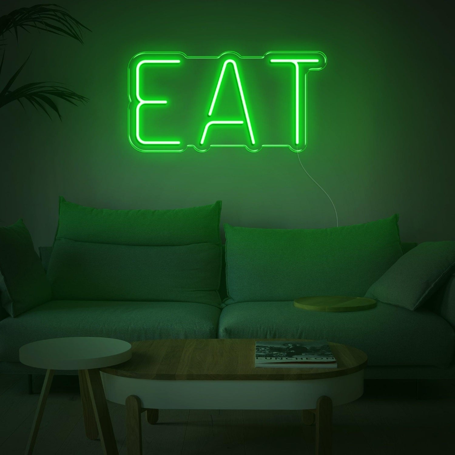 White Eat Led Neon Sign For Modern Kitchen Dining Room Decor | Shineneon