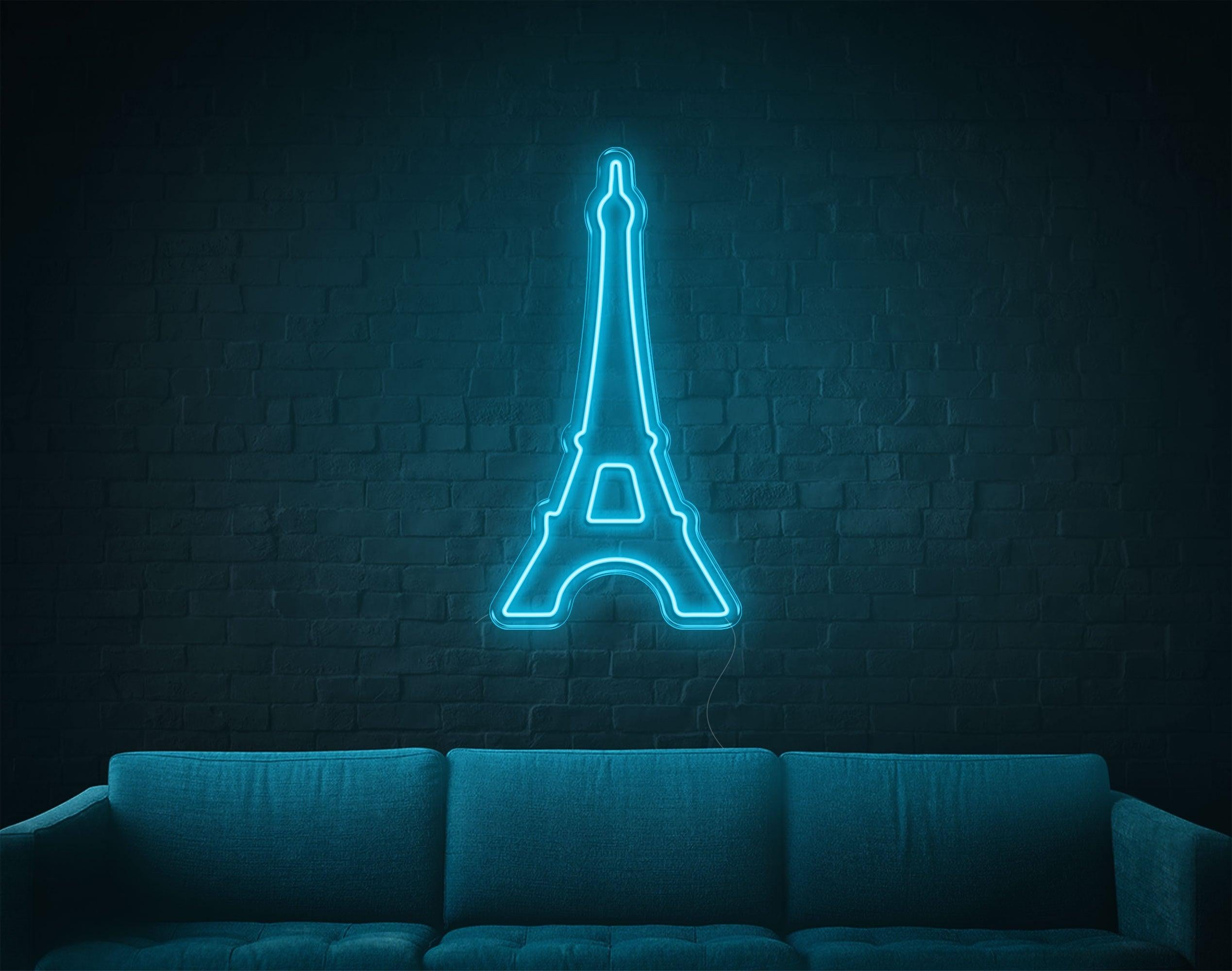White Eiffel Tower Led Neon Sign For Indoor Wall Art | Shineneon