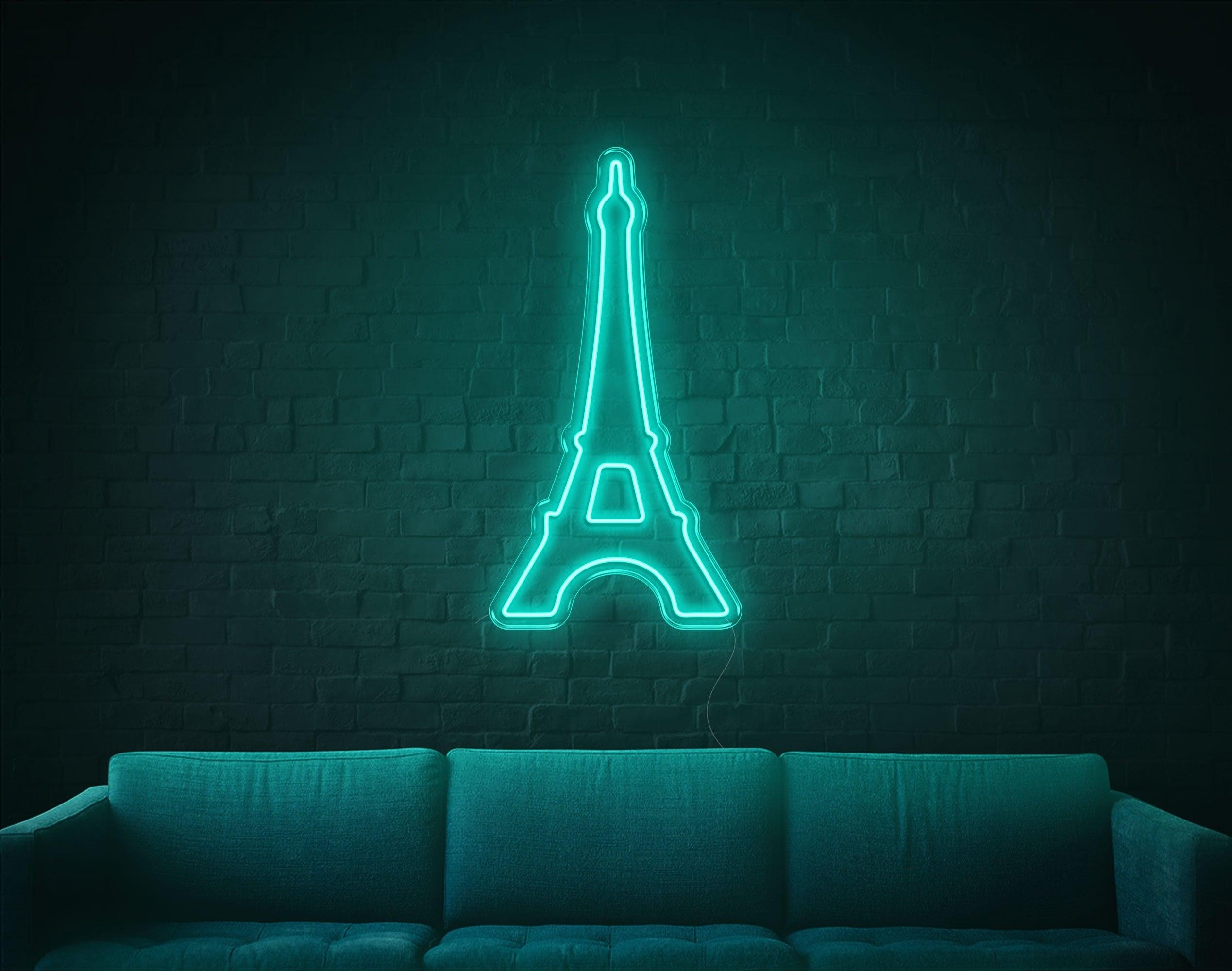 White Eiffel Tower Led Neon Sign For Indoor Wall Art | Shineneon