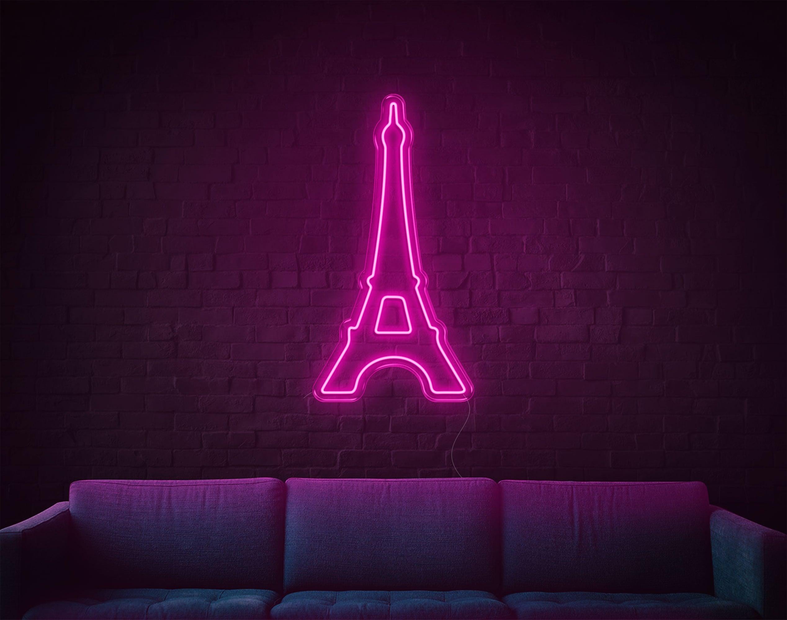White Eiffel Tower Led Neon Sign For Indoor Wall Art | Shineneon
