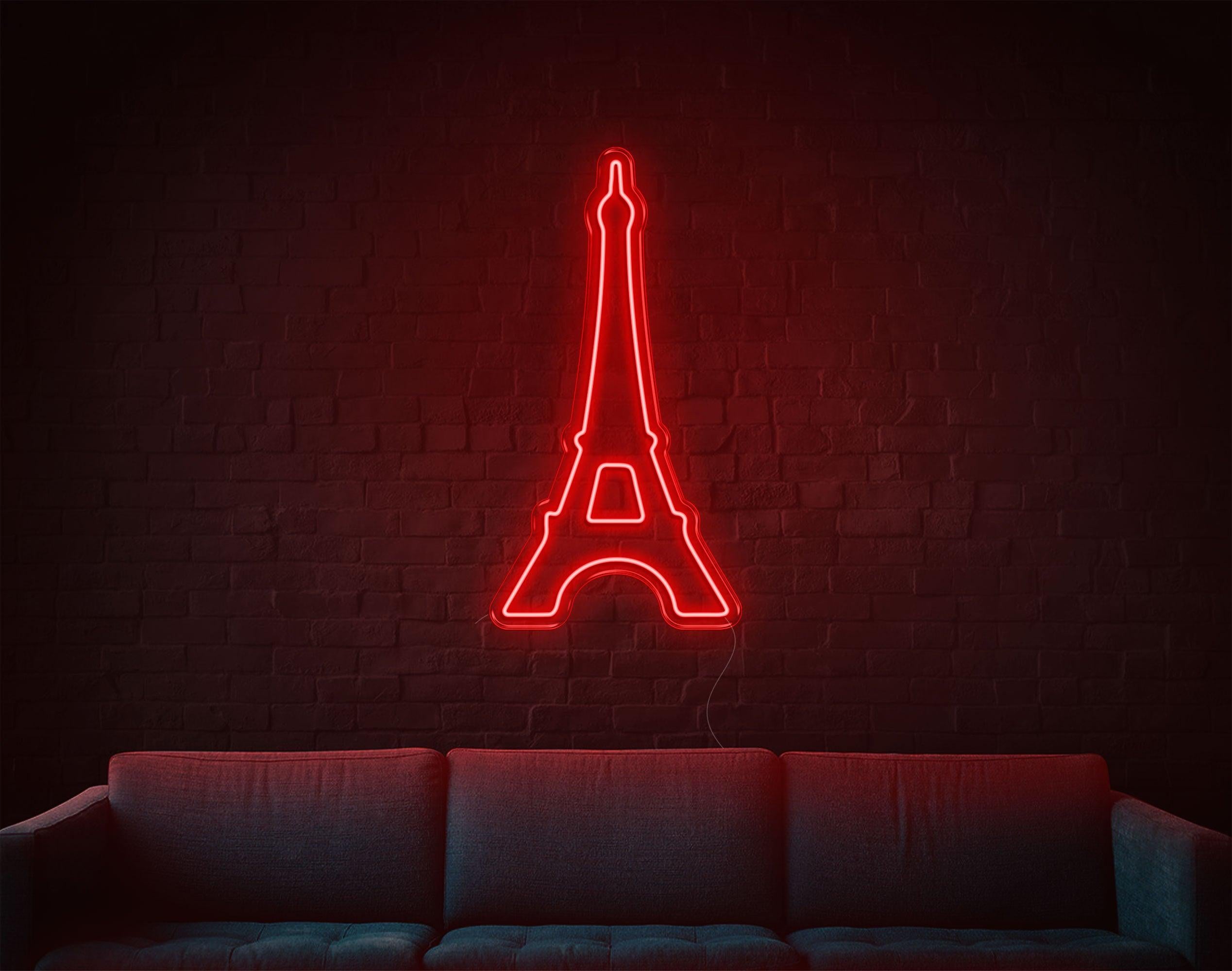 White Eiffel Tower Led Neon Sign For Indoor Wall Art | Shineneon