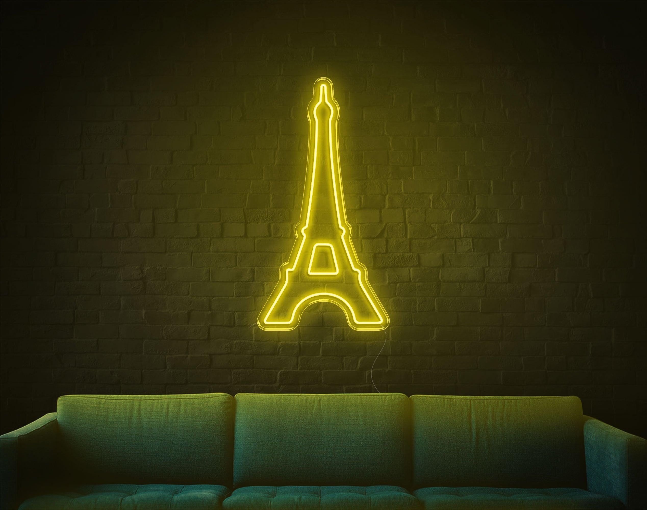 White Eiffel Tower Led Neon Sign For Indoor Wall Art | Shineneon