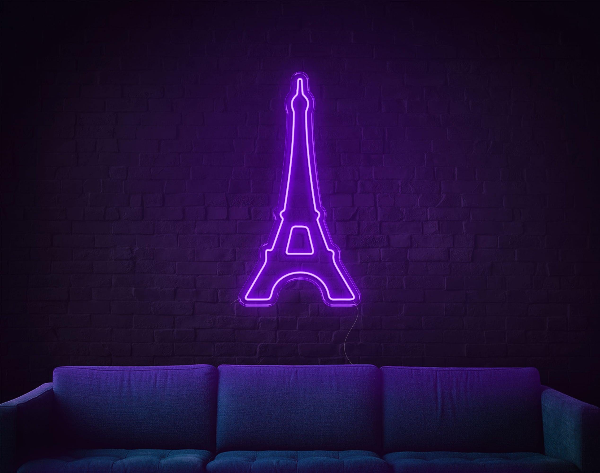 White Eiffel Tower Led Neon Sign For Indoor Wall Art | Shineneon