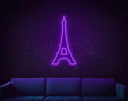 White Eiffel Tower Led Neon Sign For Indoor Wall Art | Shineneon
