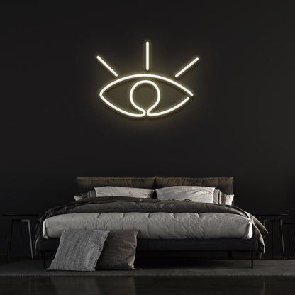 White Eye Led Neon Sign Bedroom Wall Decor | Shineneon