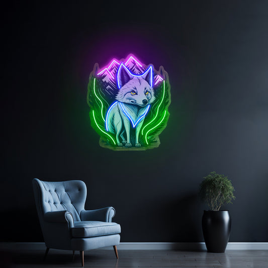 White Foxy Led Neon Sign Light Custom Led Signs