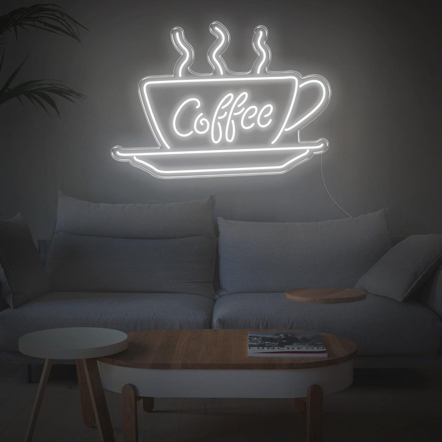 White-Glow Coffee Cup Led Neon Sign Modern Cafe Home Decor | Shineneon