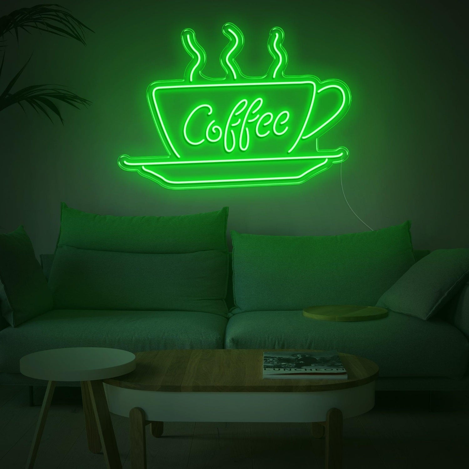 White-Glow Coffee Cup Led Neon Sign Modern Cafe Home Decor | Shineneon