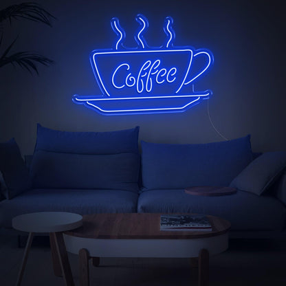 White-Glow Coffee Cup Led Neon Sign Modern Cafe Home Decor | Shineneon