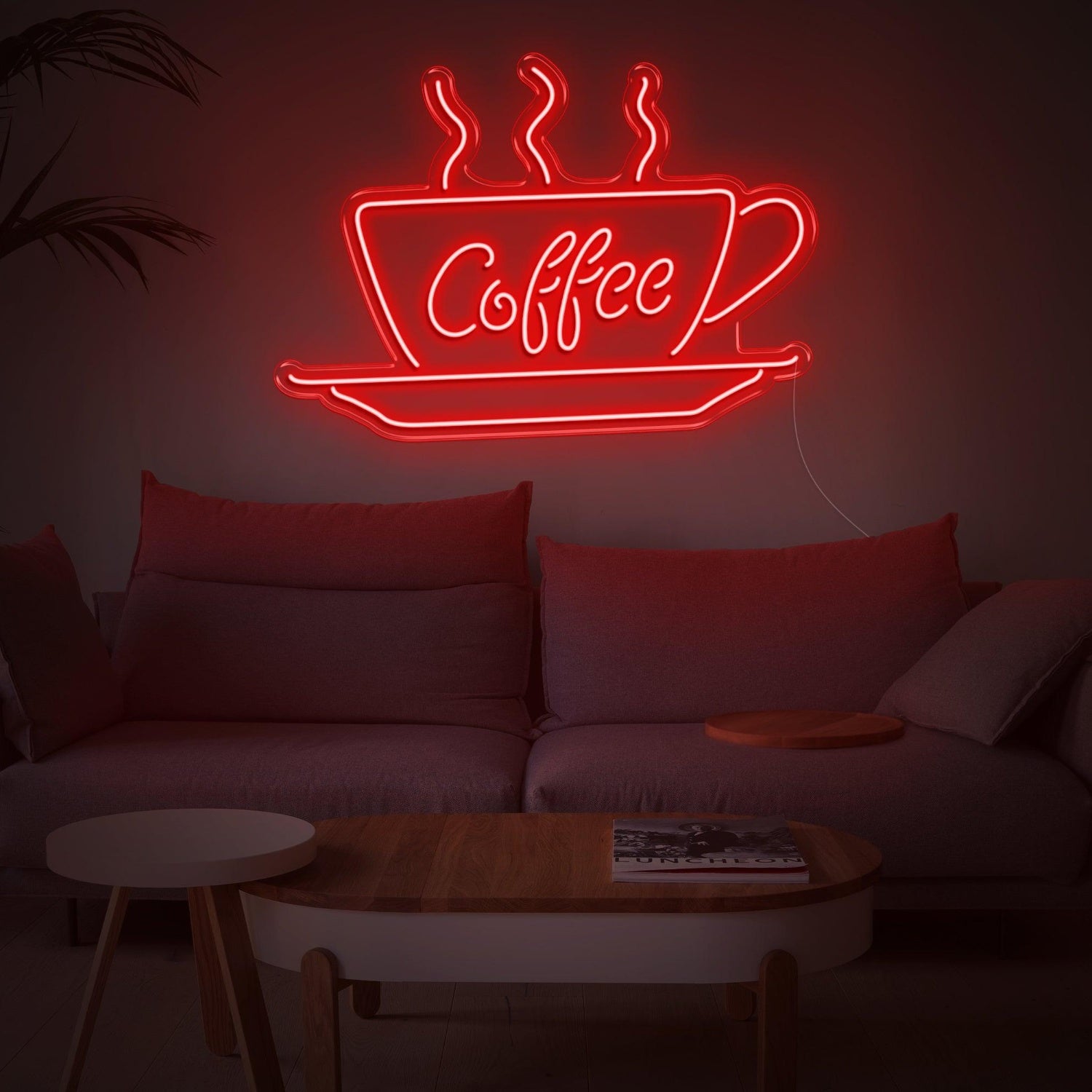 White-Glow Coffee Cup Led Neon Sign Modern Cafe Home Decor | Shineneon
