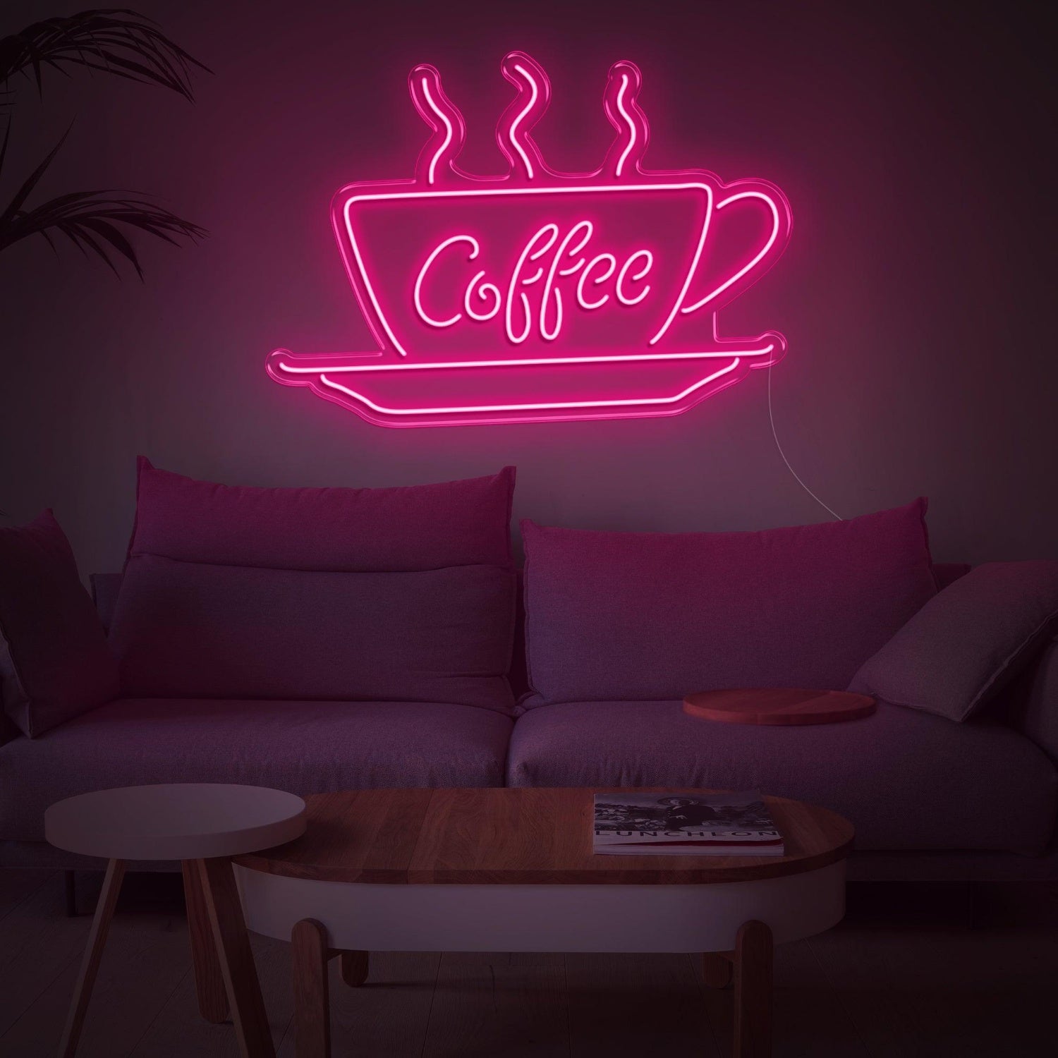White-Glow Coffee Cup Led Neon Sign Modern Cafe Home Decor | Shineneon