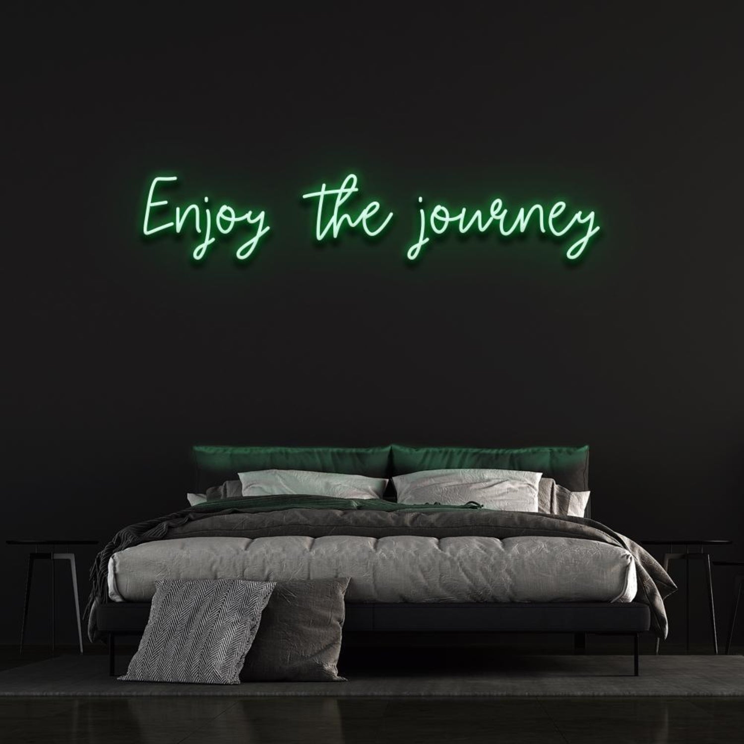 White Glow Enjoy The Journey Led Neon Sign Bedroom Wall Art Decor | Shineneon