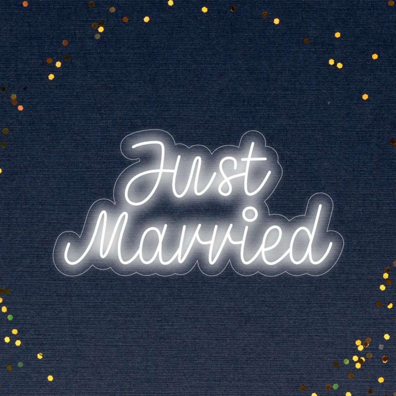 White Glow Just Married Led Neon Sign Wedding Decor | Shineneon