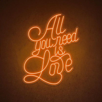 White Handwritten All You Need Is Love Led Neon Sign Wedding Party Decor | Shineneon