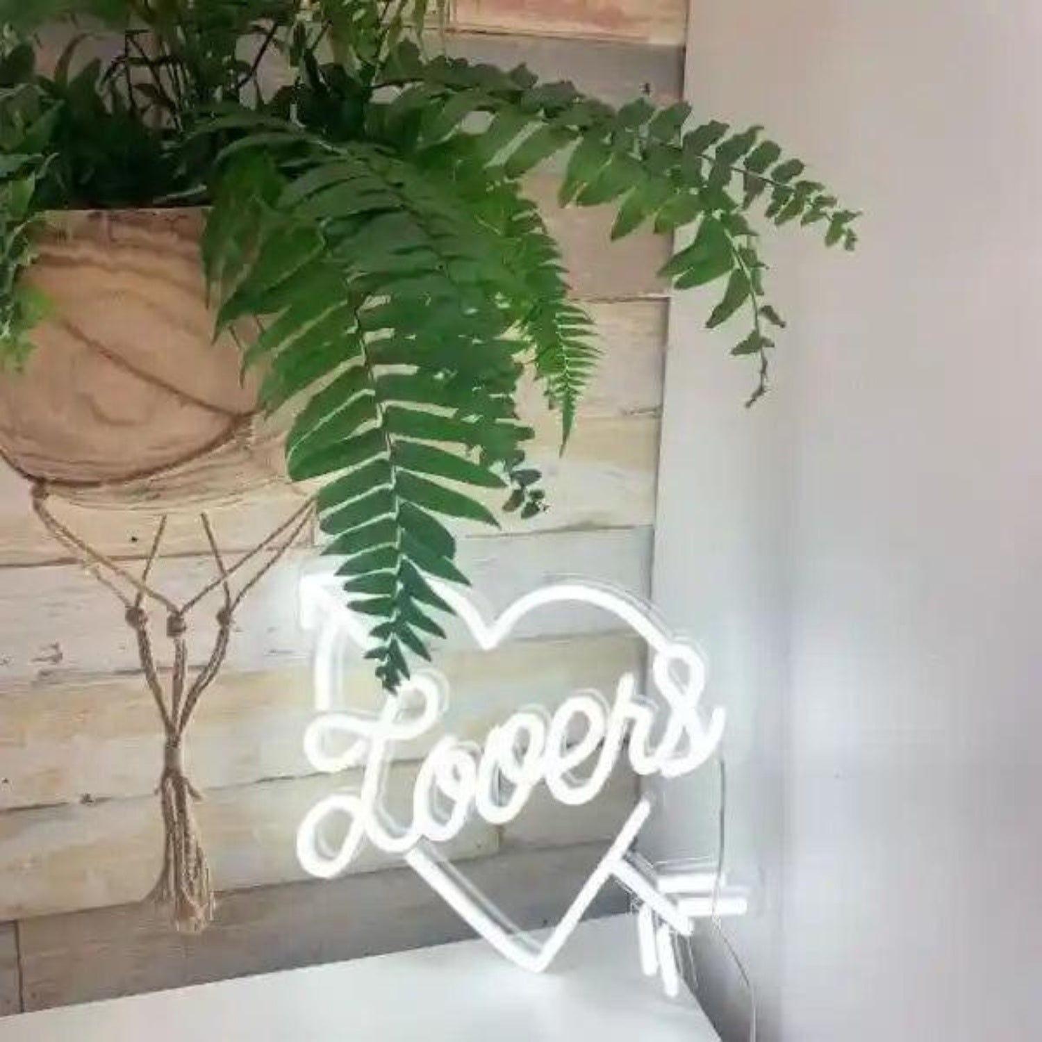 White Heart Arrow Lovers LED Neon Sign for Wedding Cafe Romantic Decor | Shineneon