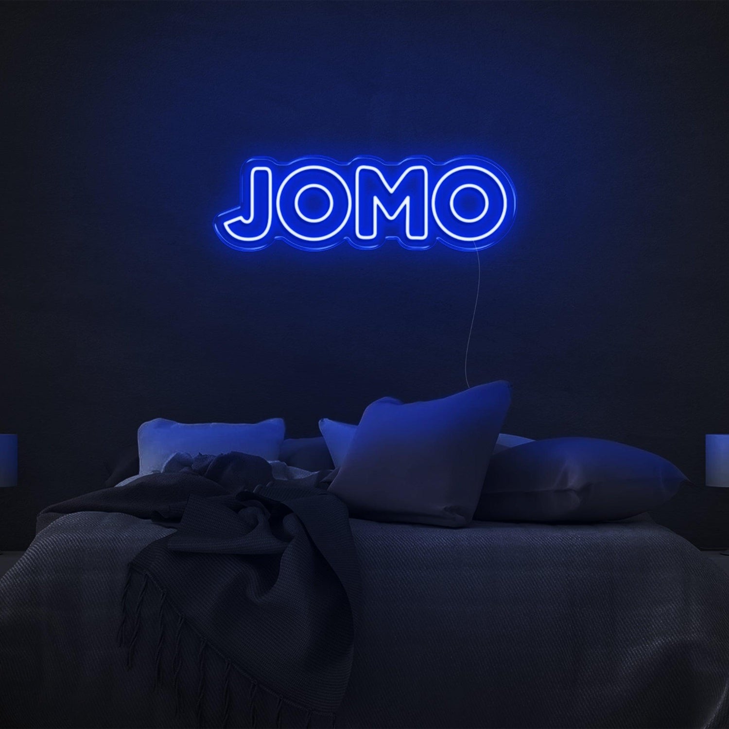 White-Jomo Led Neon Sign Modern Bedroom Decor | Shineneon