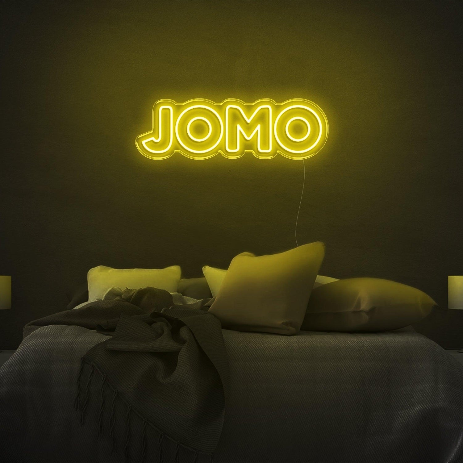 White-Jomo Led Neon Sign Modern Bedroom Decor | Shineneon