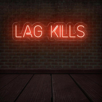 White Modern Lag Kills Led Neon Sign For Gaming Room Decor | Shineneon