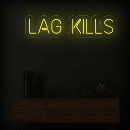 White Modern Lag Kills Led Neon Sign For Gaming Room Decor | Shineneon
