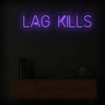 White Modern Lag Kills Led Neon Sign For Gaming Room Decor | Shineneon