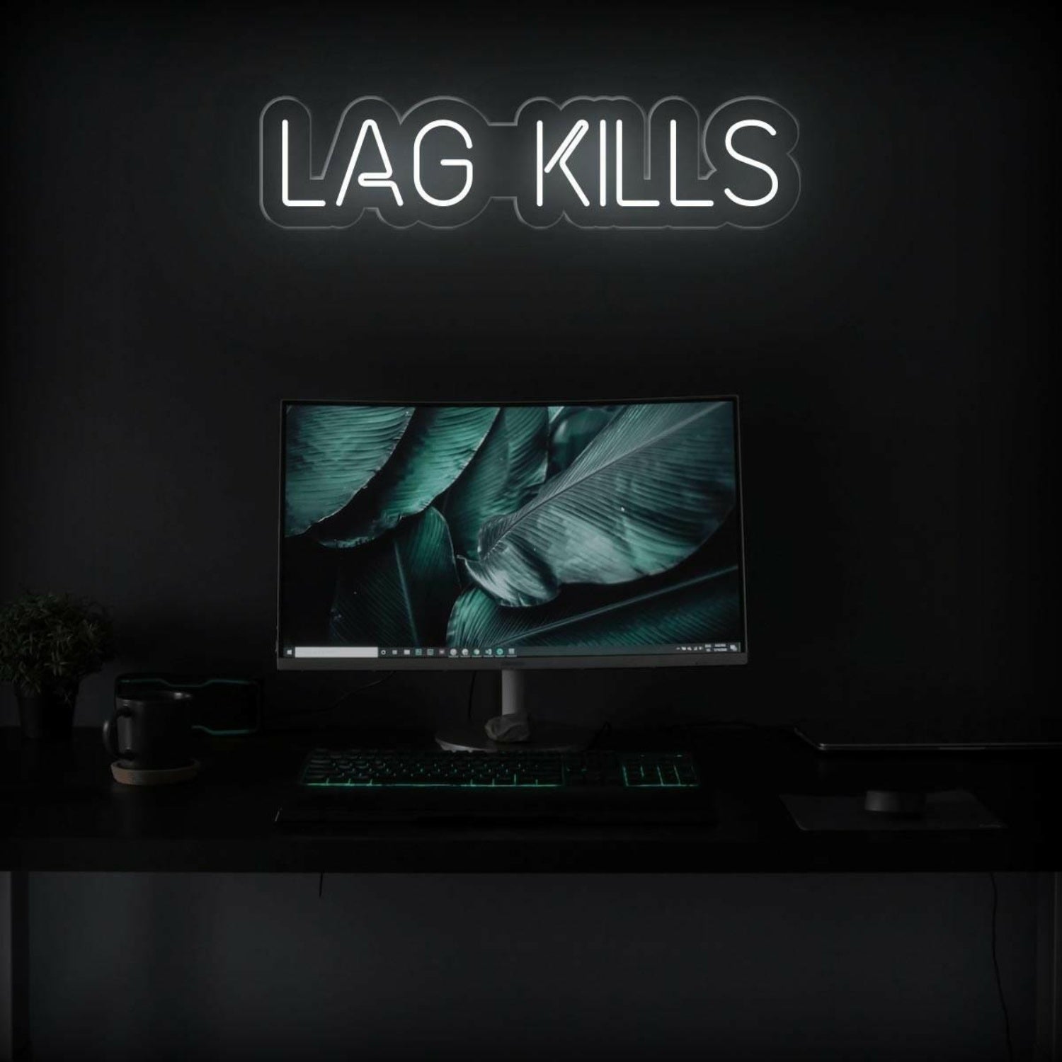 White Modern Lag Kills Led Neon Sign For Gaming Room Decor | Shineneon