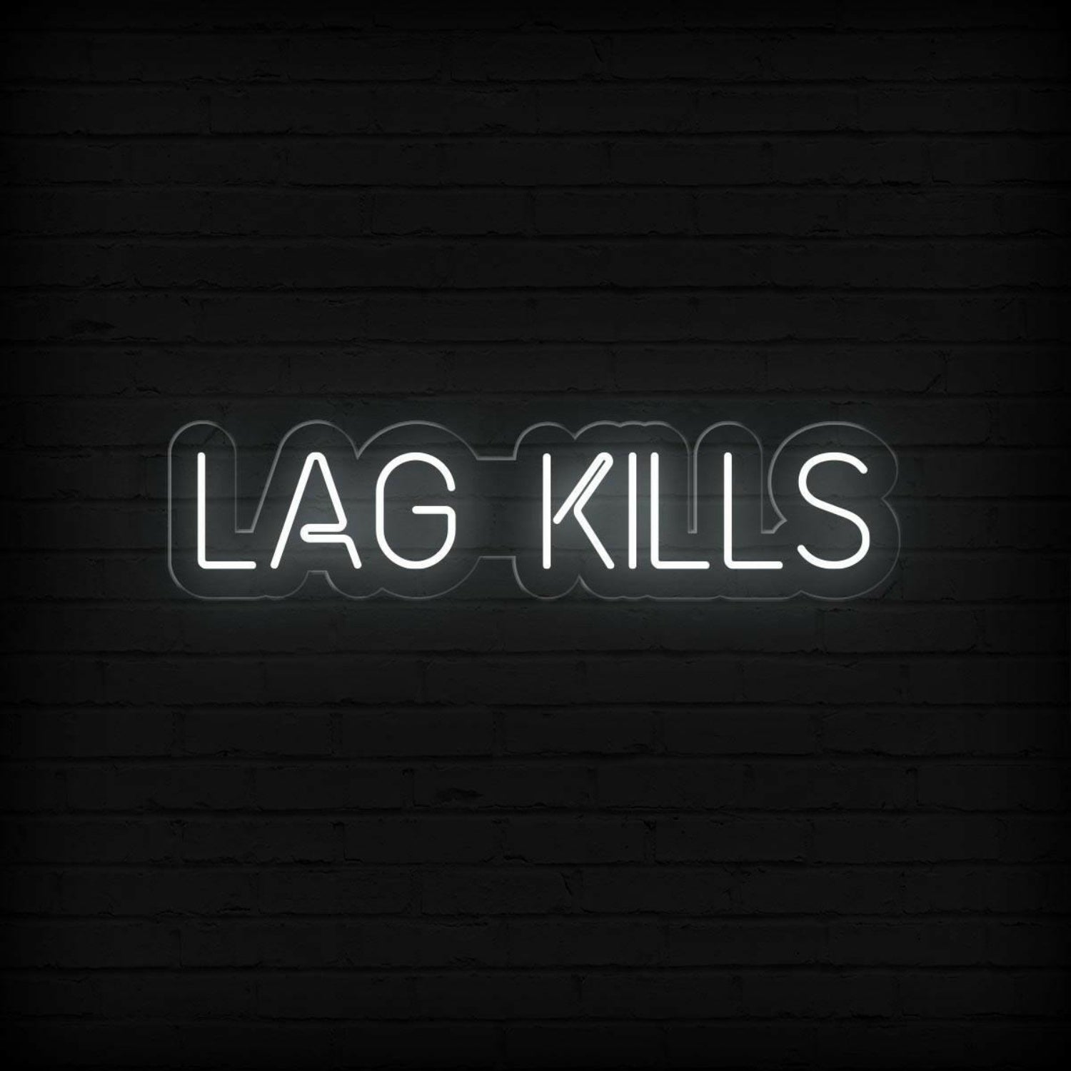 White Modern Lag Kills Led Neon Sign For Gaming Room Decor | Shineneon