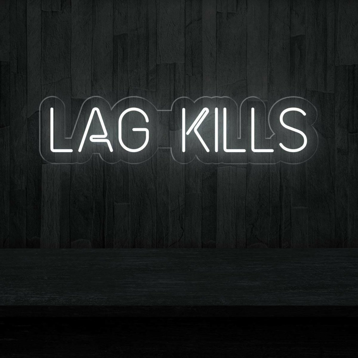 White Modern Lag Kills Led Neon Sign For Gaming Room Decor | Shineneon