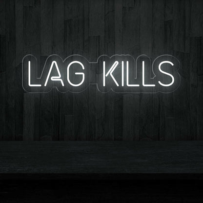White Modern Lag Kills Led Neon Sign For Gaming Room Decor | Shineneon