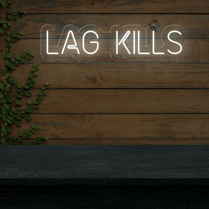 White Modern Lag Kills Led Neon Sign For Gaming Room Decor | Shineneon