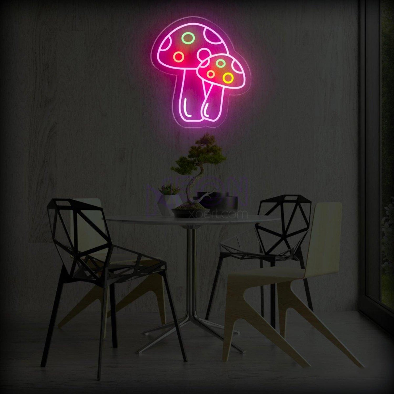 White Mushroom With Colorful Dots Led Neon Sign For Kids Room | Shineneon