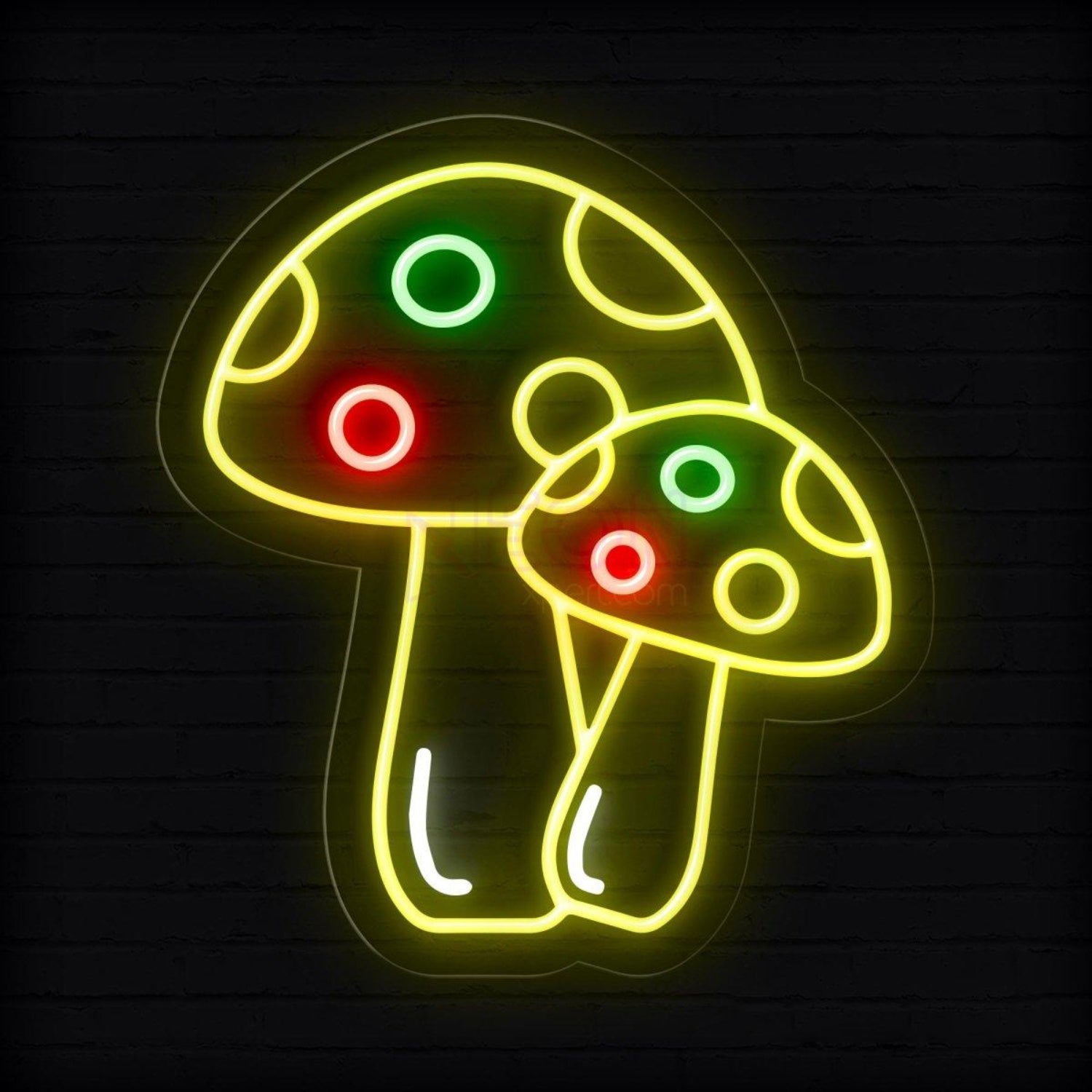 White Mushroom With Colorful Dots Led Neon Sign For Kids Room | Shineneon