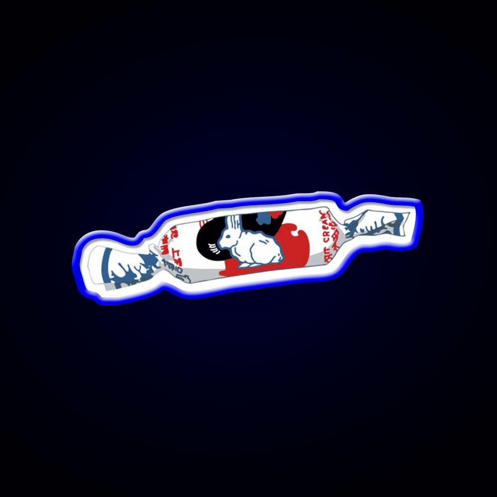White Rabbit Candy Led Neon Sign Chinese Food Rgb Color - Shineneon