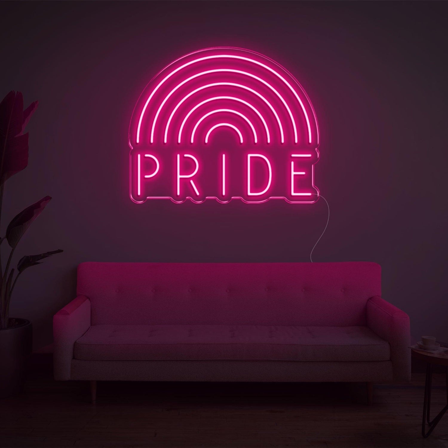 White Rainbow Pride Led Neon Sign For Indoor Lgbtq Decor | Shineneon