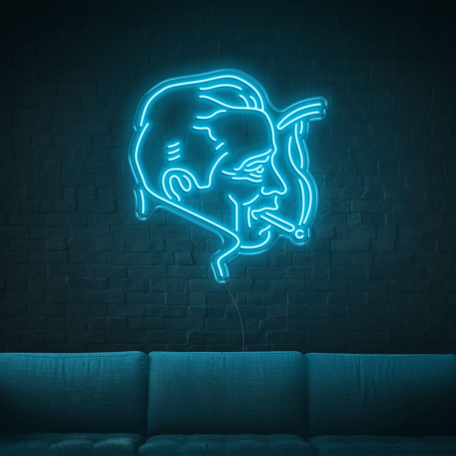 White Retro Man Silhouette Led Neon Sign For Modern Home Bar Decor | Shineneon