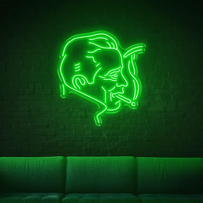 White Retro Man Silhouette Led Neon Sign For Modern Home Bar Decor | Shineneon
