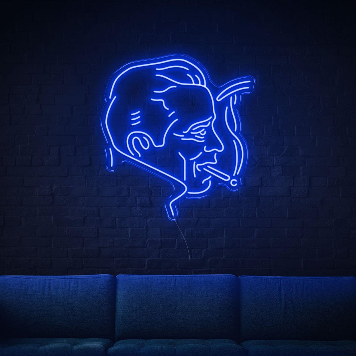 White Retro Man Silhouette Led Neon Sign For Modern Home Bar Decor | Shineneon