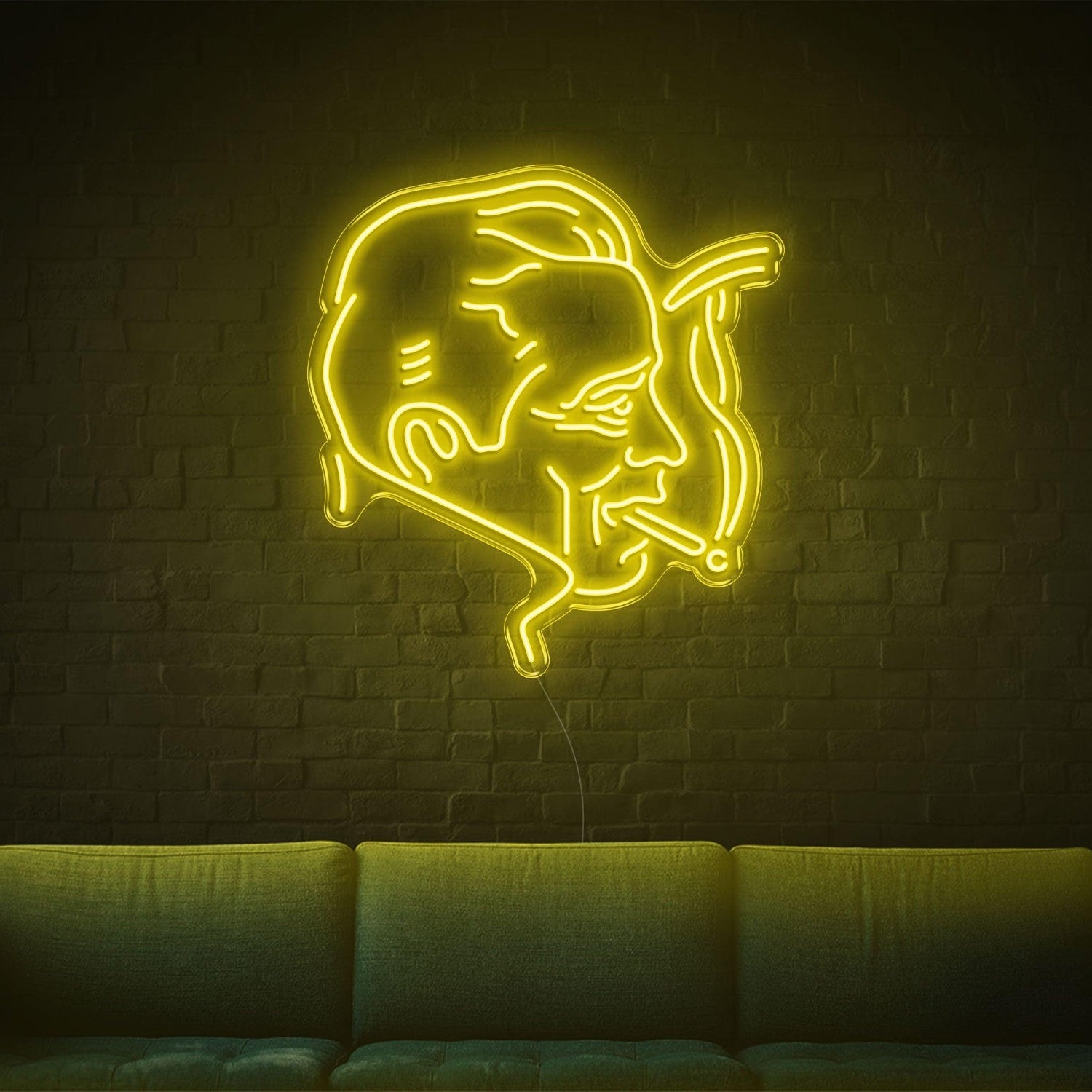 White Retro Man Silhouette Led Neon Sign For Modern Home Bar Decor | Shineneon