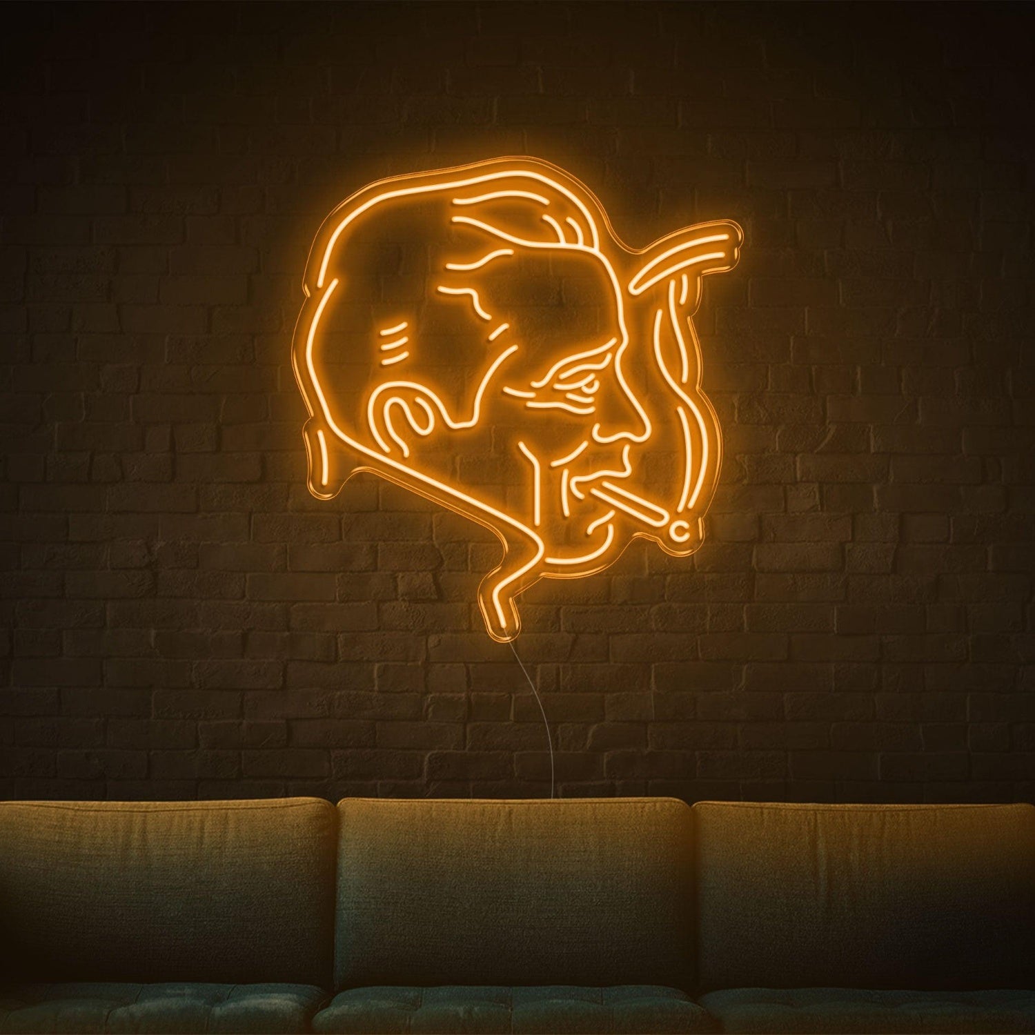 White Retro Man Silhouette Led Neon Sign For Modern Home Bar Decor | Shineneon