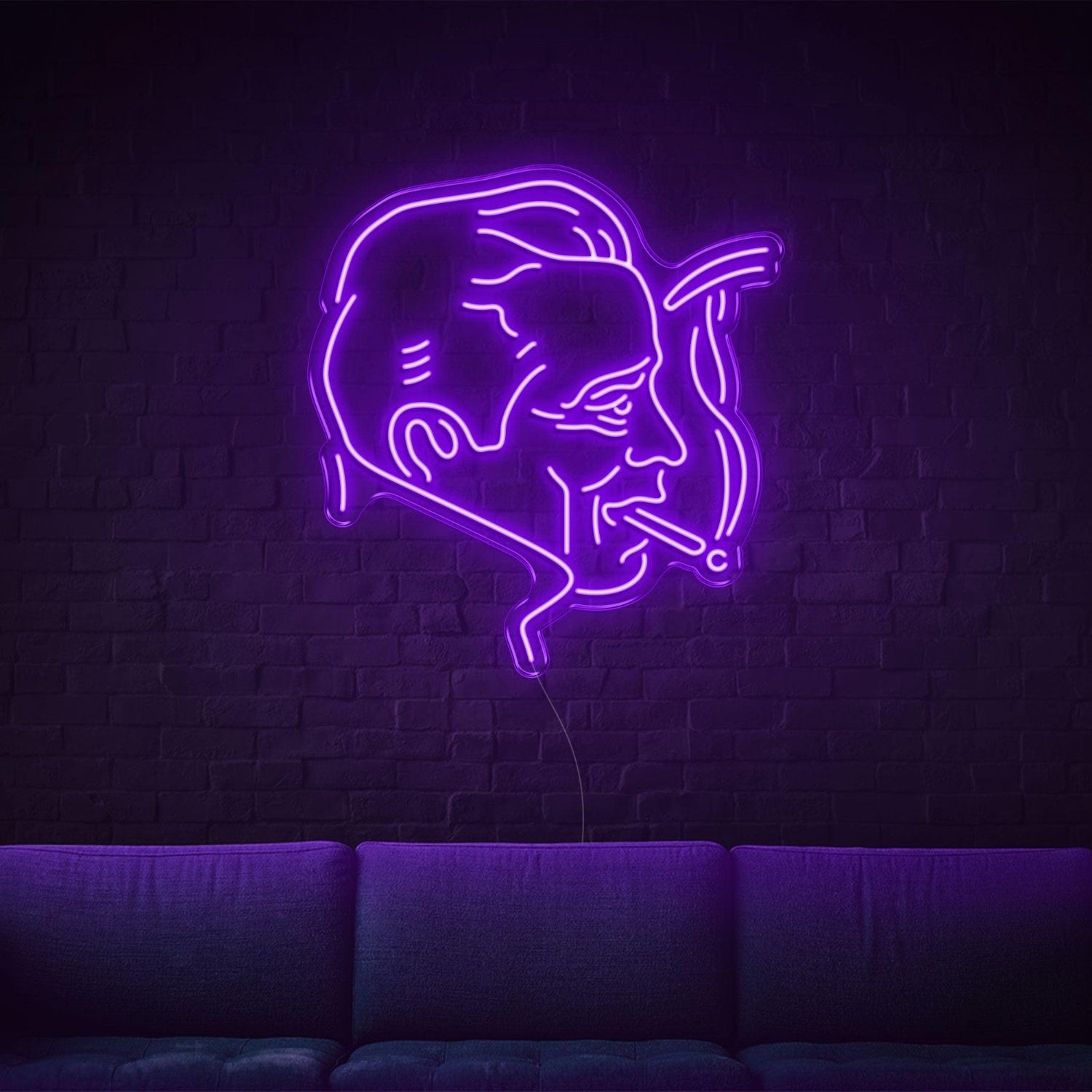 White Retro Man Silhouette Led Neon Sign For Modern Home Bar Decor | Shineneon
