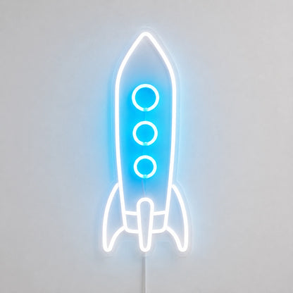 White Rocket Neon Sign LED Neon Sign main product image