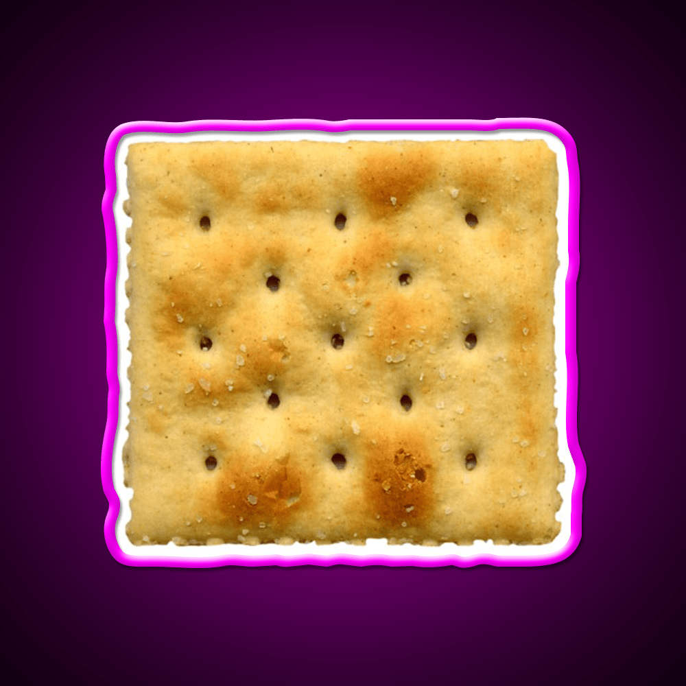 White Saltine Soda Cracker Snack Food Led Neon Sign Rgb Color - Shineneon