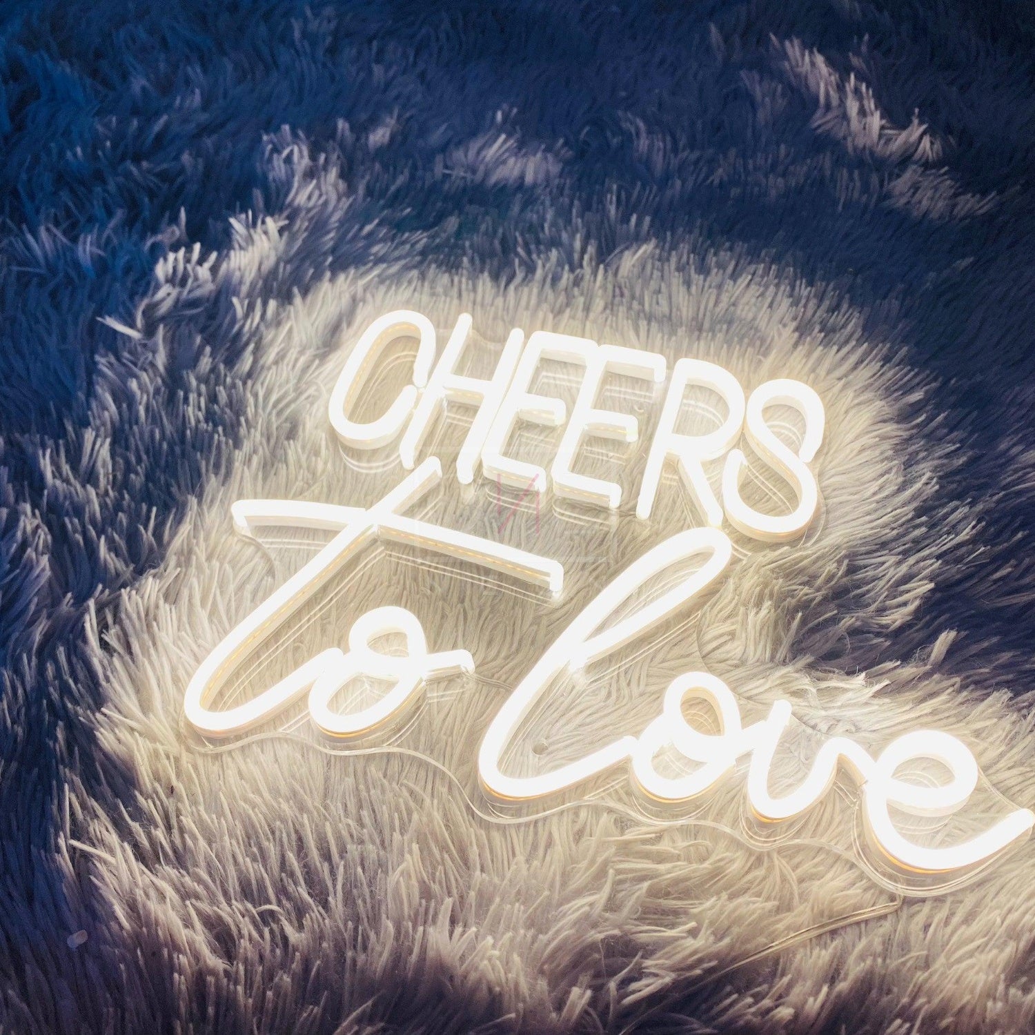 White Script Cheers To Love Led Neon Sign For Home Party Wedding Decor | Shineneon