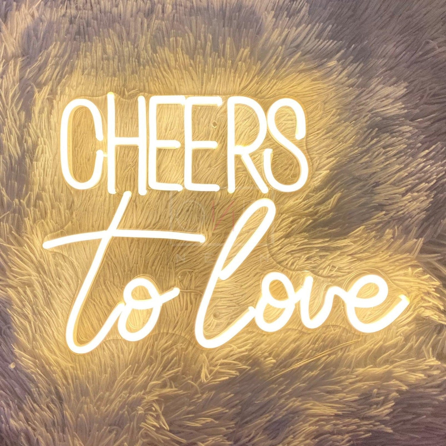 White Script Cheers To Love Led Neon Sign For Home Party Wedding Decor | Shineneon