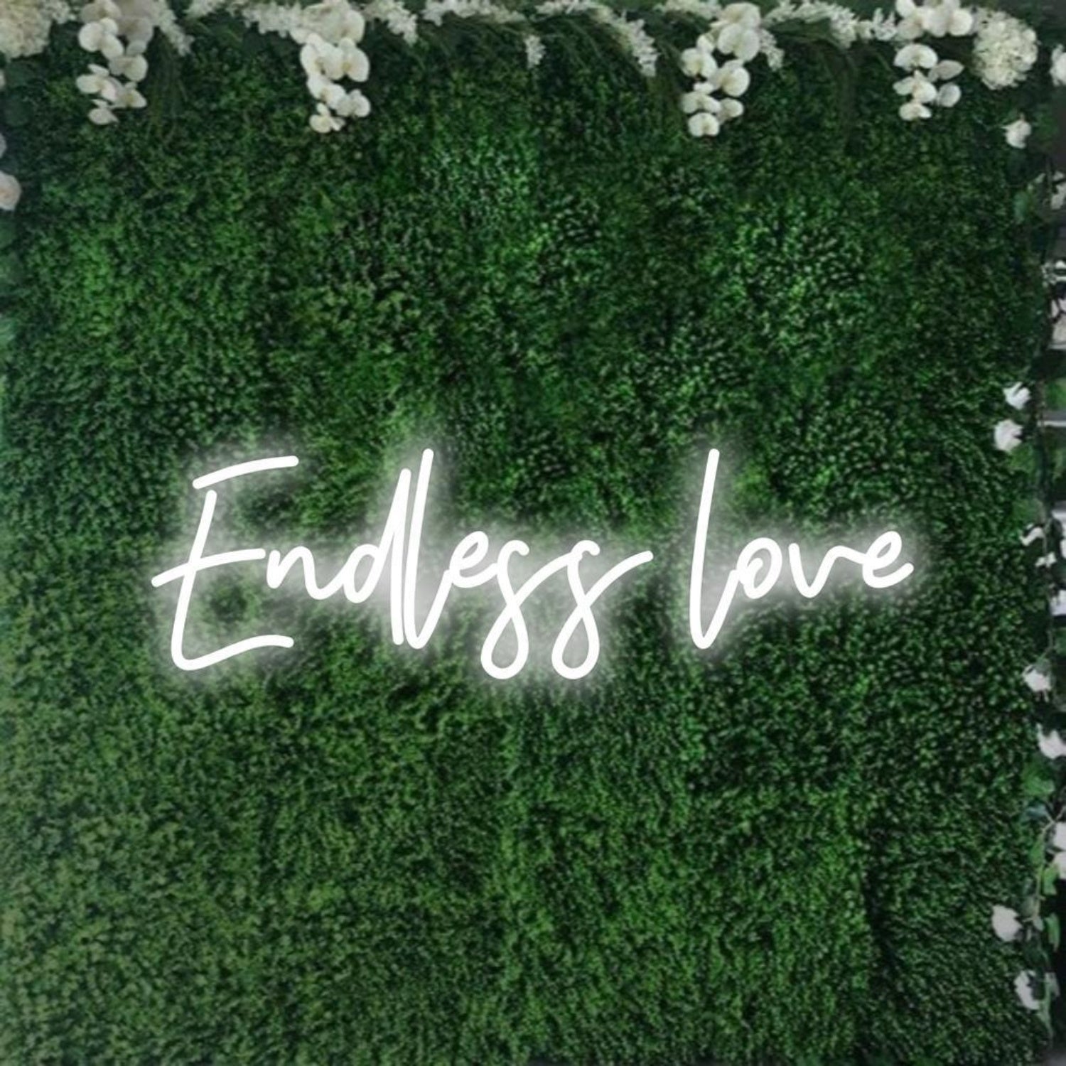 White Script Endless Love Led Neon Sign For Romantic Wedding Decor | Shineneon