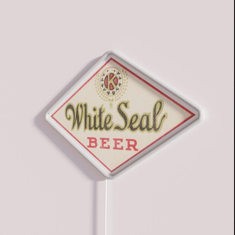 White Seal Beer Retro Defunct Breweriana Rgb Led Neon Sign - Shineneon