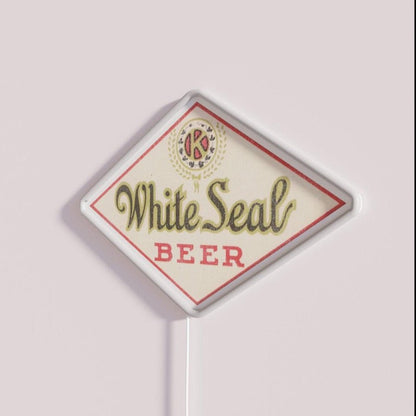 White Seal Beer Retro Defunct Breweriana Rgb Led Neon Sign - Shineneon