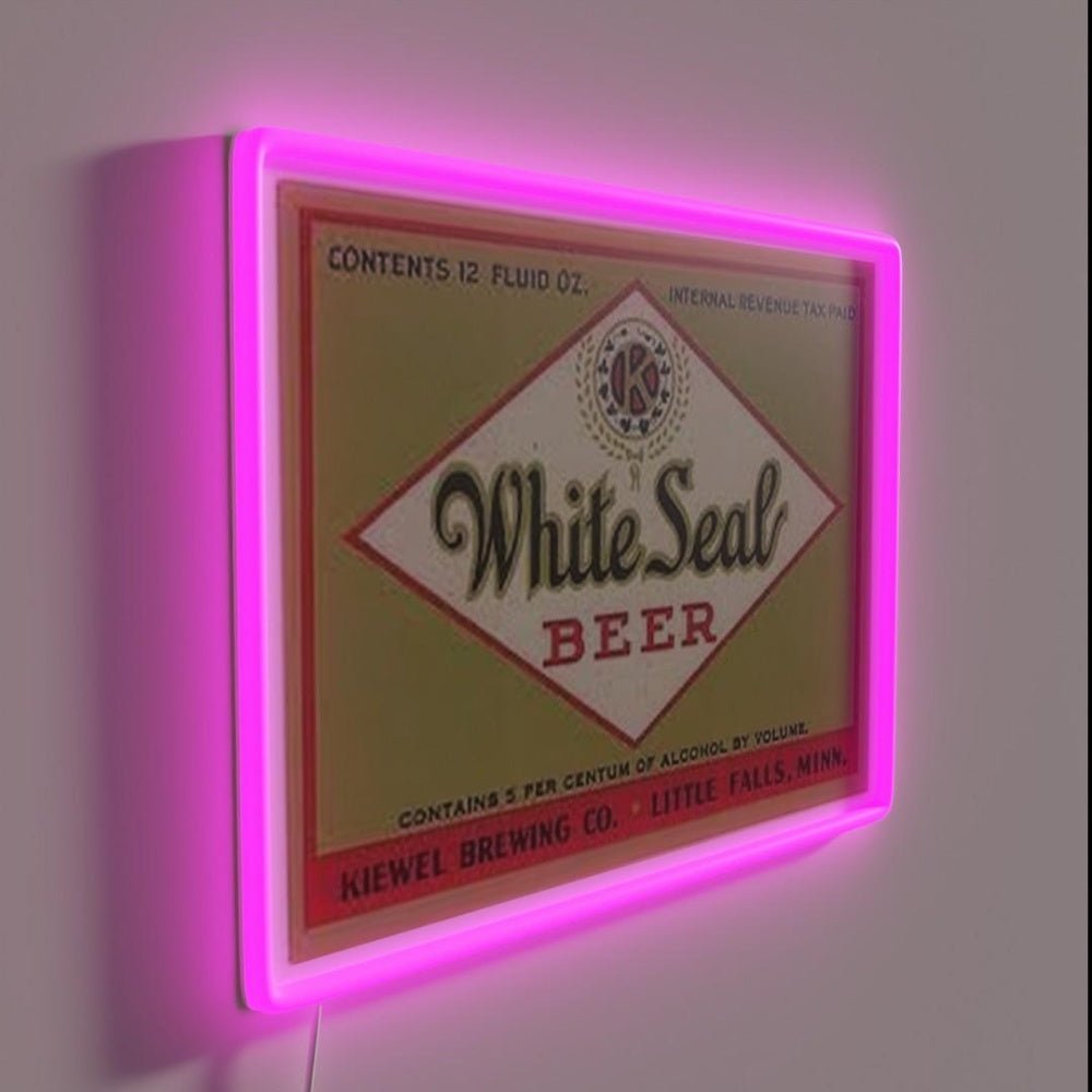 White Seal Beer Rgb Led Neon Sign - Shineneon