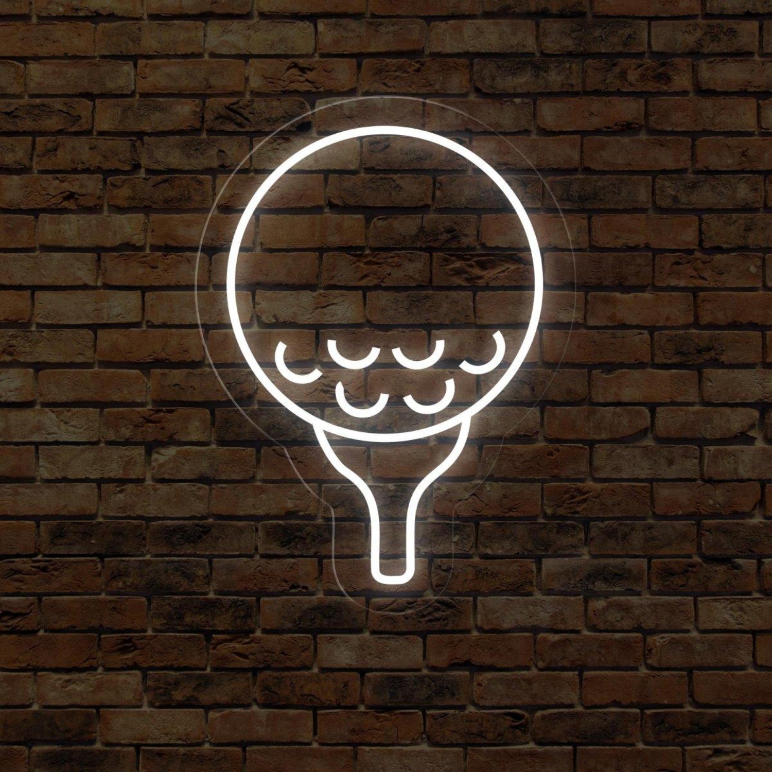 White Tennis Racket Led Neon Sign For Sports Bar Gym Wall Decor | Shineneon